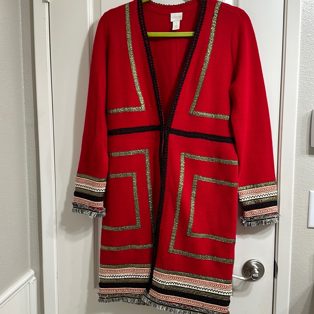 Chico’s long cardigan - excellent condition!  Size 1